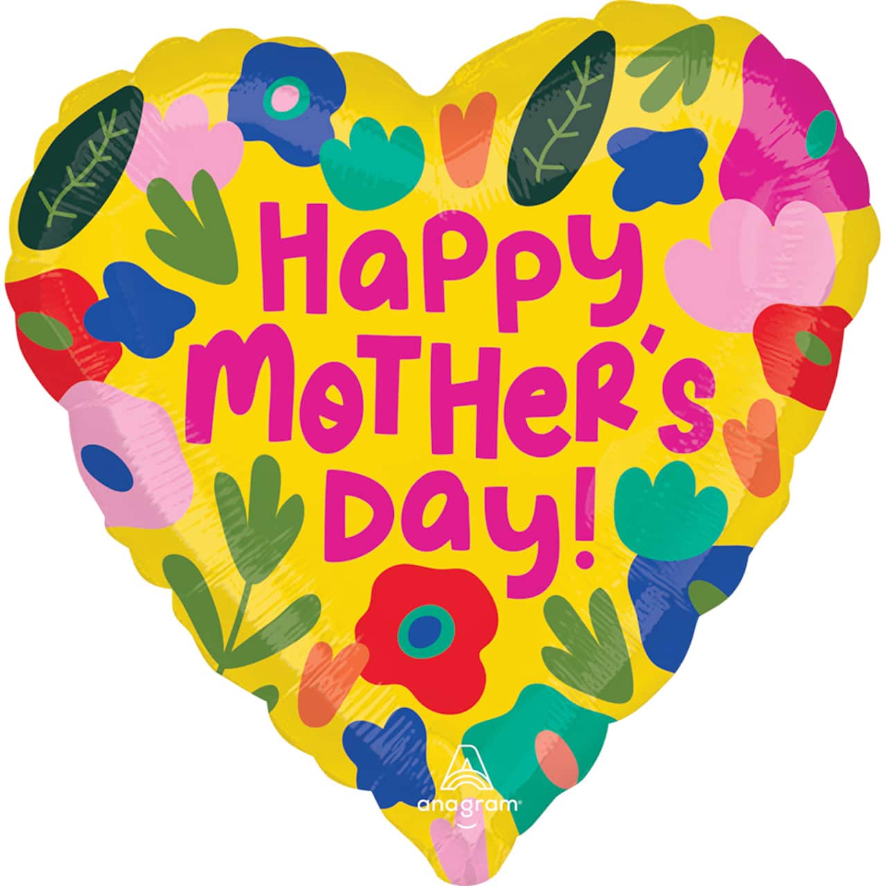 Ballon métallisé avec fleurs de serre chaude « Mother’s Day » de 18 po